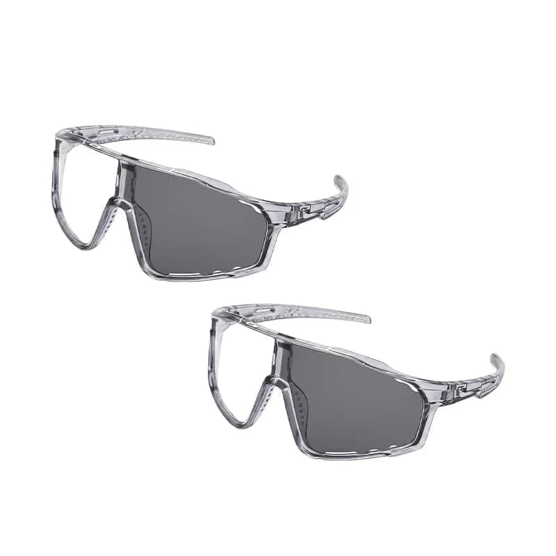 Photochromic UV Protection Sports Sunglasses, Black - View 4