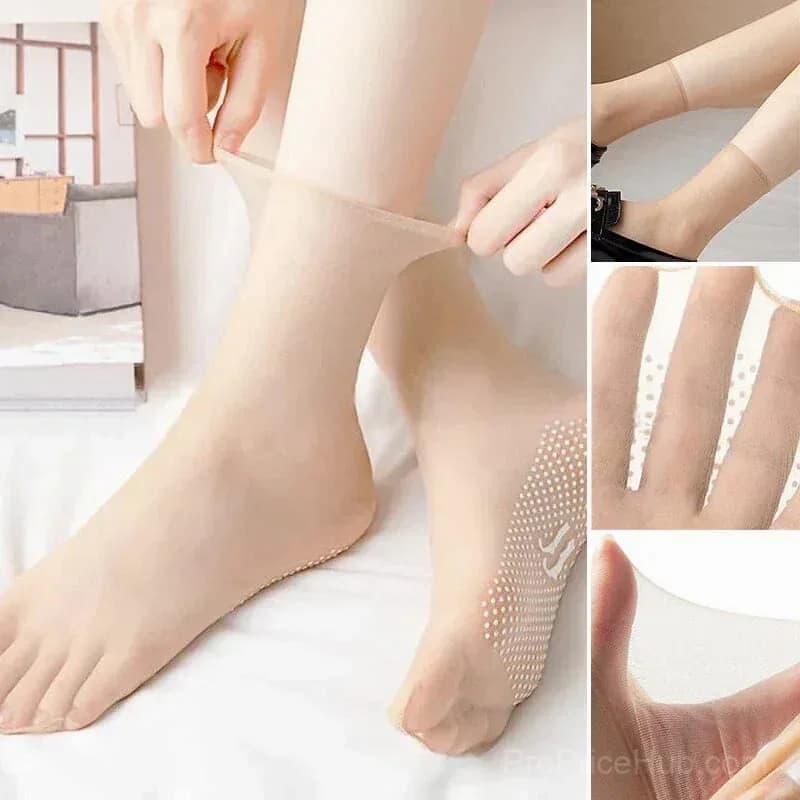 Invisible Slip-Resistant Crystal Silk Socks - View 2
