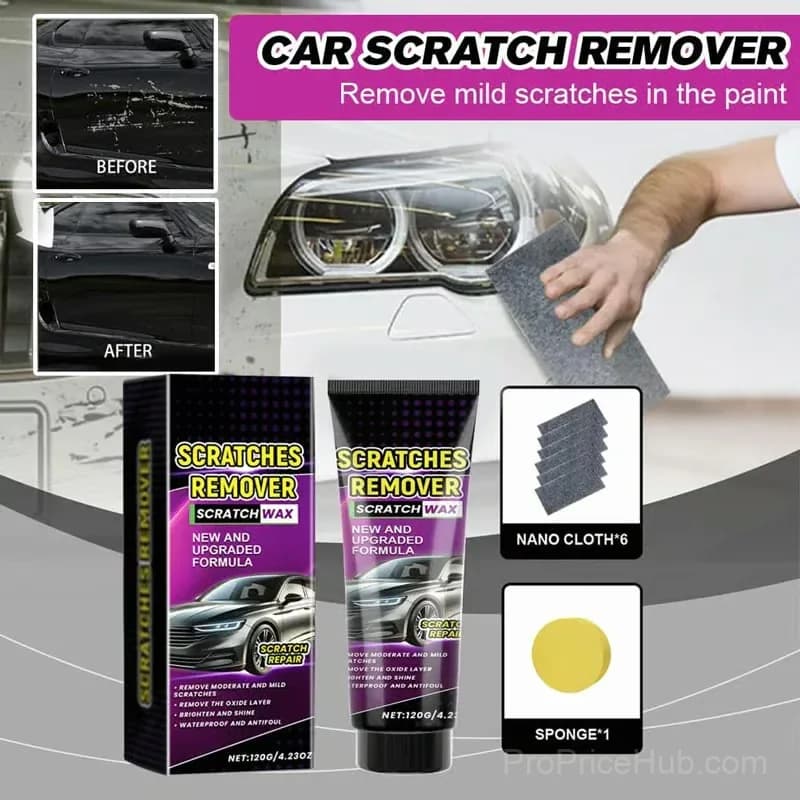 Car Scratch Remover Wax with Nano Cloth, 1 Pack - View 2