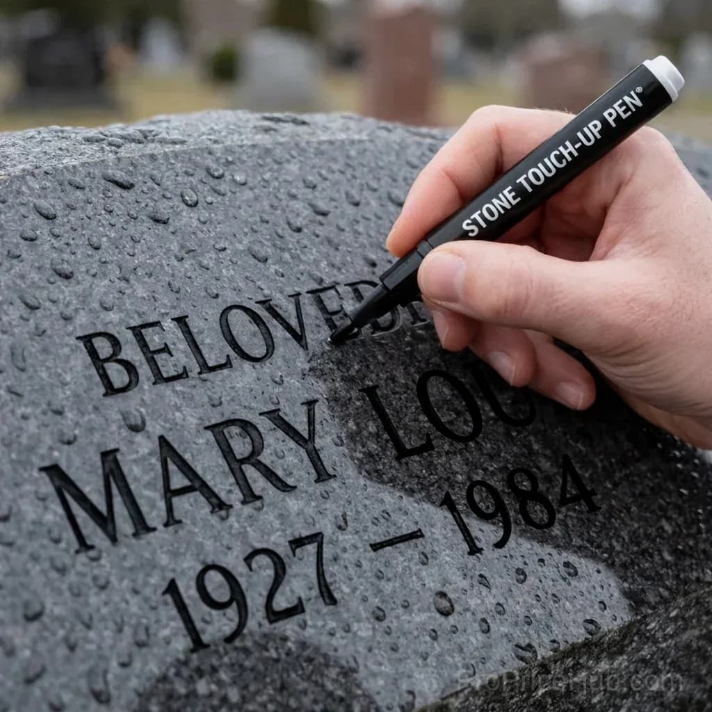 Gravestone Marker Pen for Restoring Faded Inscriptions - View 13