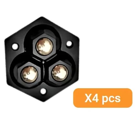 360° Rotating Three-Ball Caster Wheels, White, 4-Pack - View 17