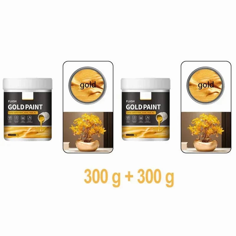 Water-Based Flash Gold Paint for Canvas, Wood & Ceramic - View 12