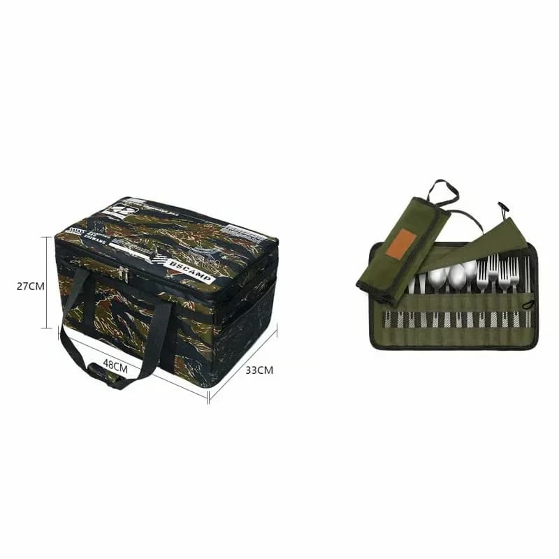 30L Waterproof Outdoor Folding Storage Bag, Khaki - View 27