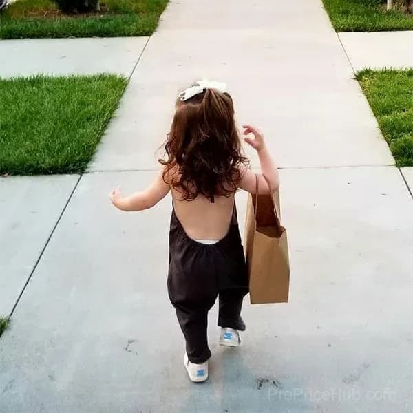 Cute Slouchy Backless Baby Jumpsuit, Gray, 12-18M (80cm) - View 4