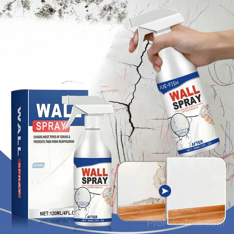 Magic Wall Repair Spray Set, 120 mL with Scraper, Gloves & Sandpaper - View 8