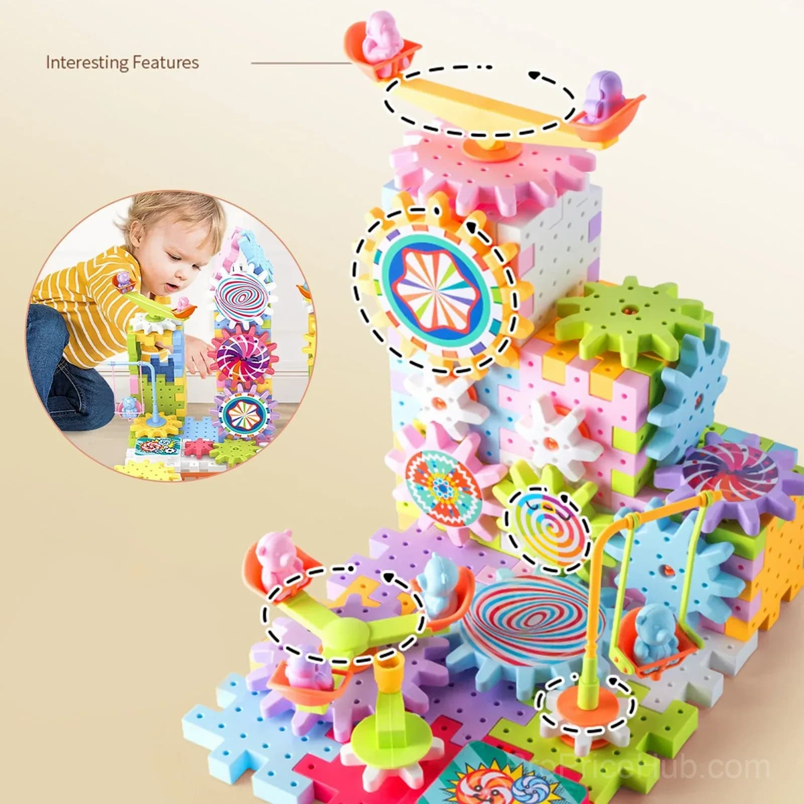 Children's Electric Gear Building Blocks Set - View 6