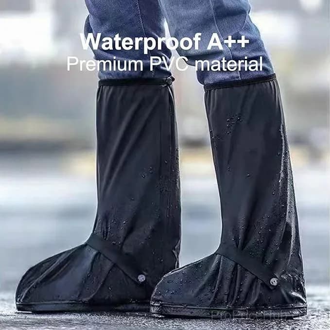 Unisex Heavy-Duty Waterproof Rain Boots with Non-Slip Zippers & Reflective - View 3