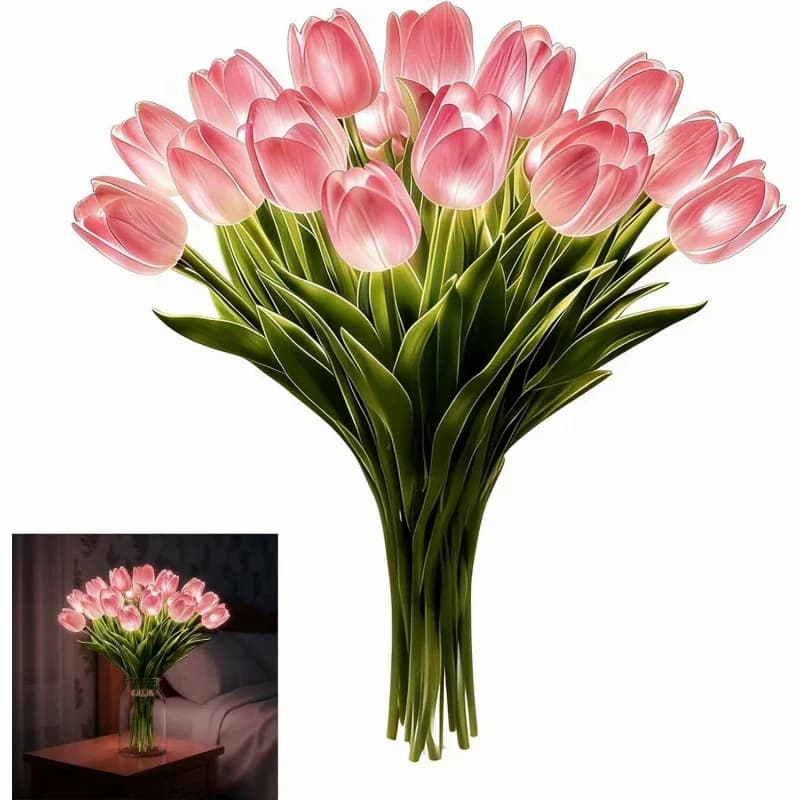 Radiant Romantic Tulip Light - Artificial Flower - View 12