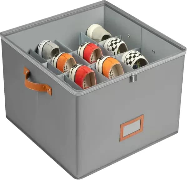 Oxford Fabric Foldable Shoe Organizer Storage Box, Beige, 1 Pack - View 6