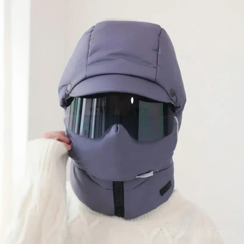 Windproof Full-Cover Outdoor Riding Mask with Glasses, Black - View 9