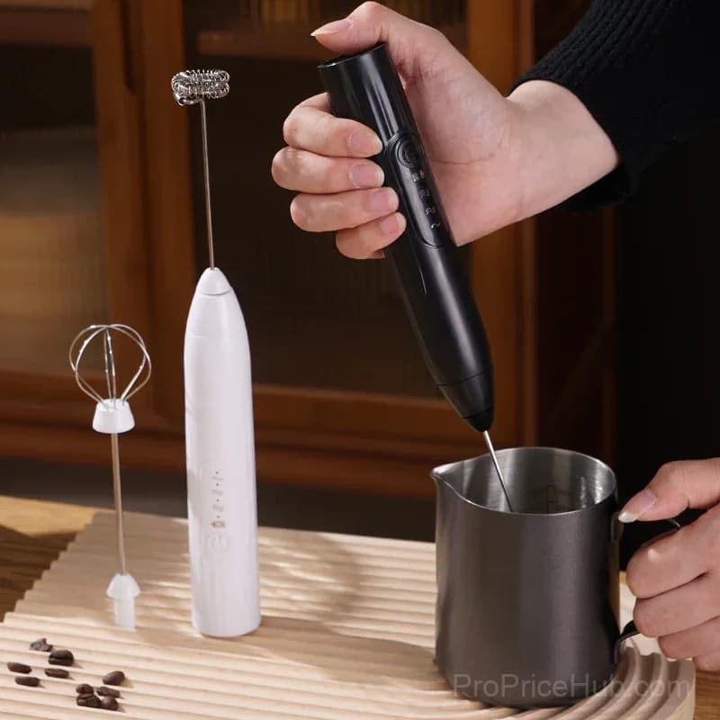 Rechargeable 3-Speed Handheld Milk Frother Wand for Drinks - View 13
