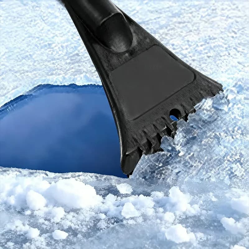 Anti-Scratch Snow and Ice Scraper Tool, -40°F Resistant, Orange - View 6