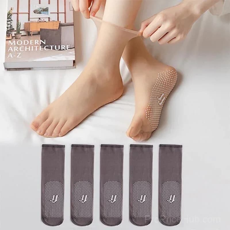 Invisible Slip-Resistant Crystal Silk Socks - View 15