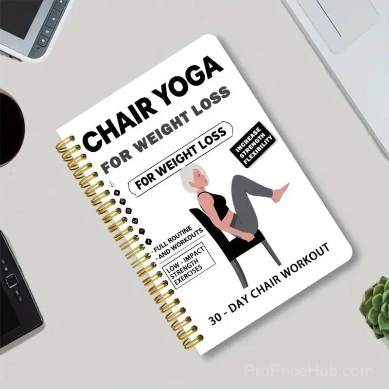 Chair Yoga Weight Loss Spiral-Bound Notebook & Exercise Guide - At-Home Fitness Journal - View 7