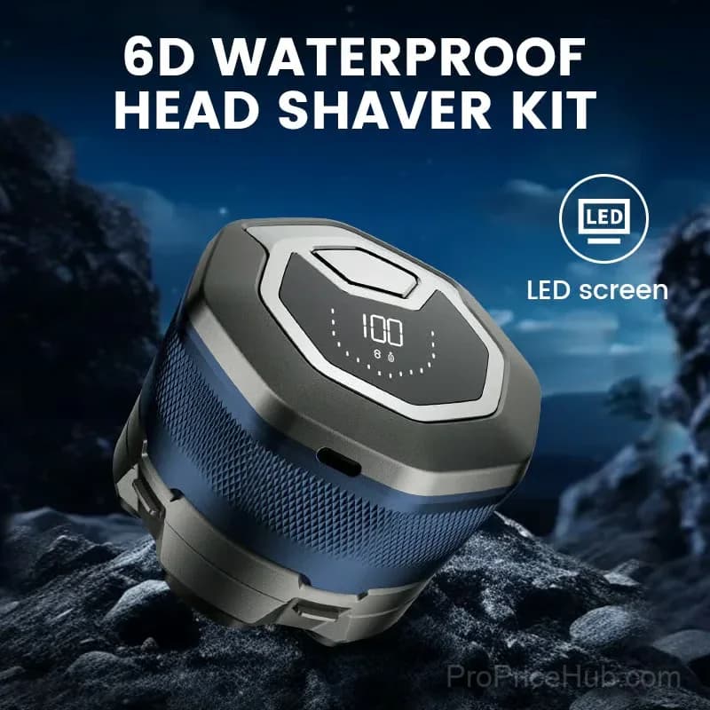 6D Waterproof Razor Kit with Round Handle, Blue - View 2