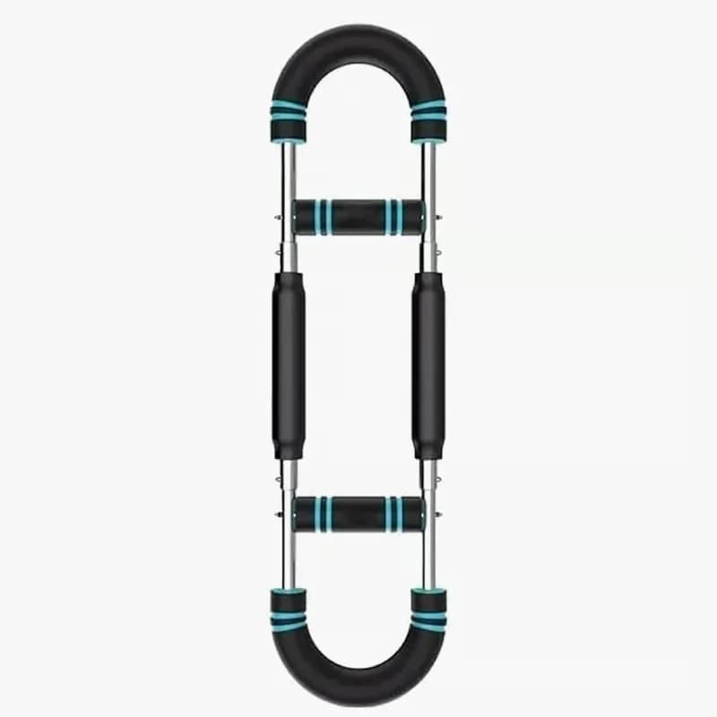 Adjustable U-Shaped Arm & Torso Weight Bar, Black/Blue - View 14