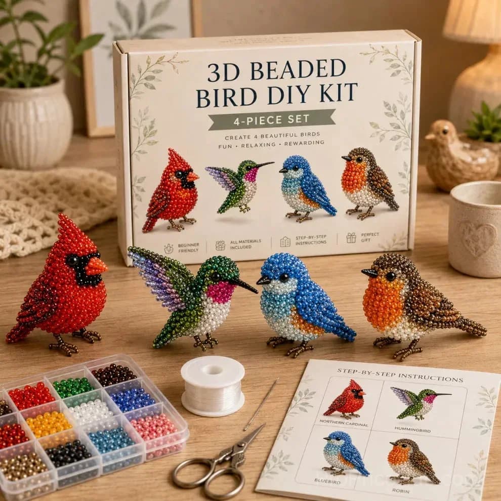 Petite 3D Beaded Animal DIY Craft Kit - View 3