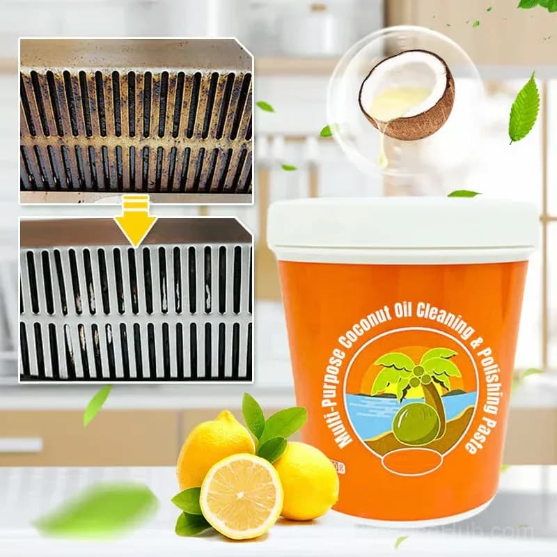 Multi-Purpose Coconut Oil Cleaning & Polishing Paste, 280g - View 2