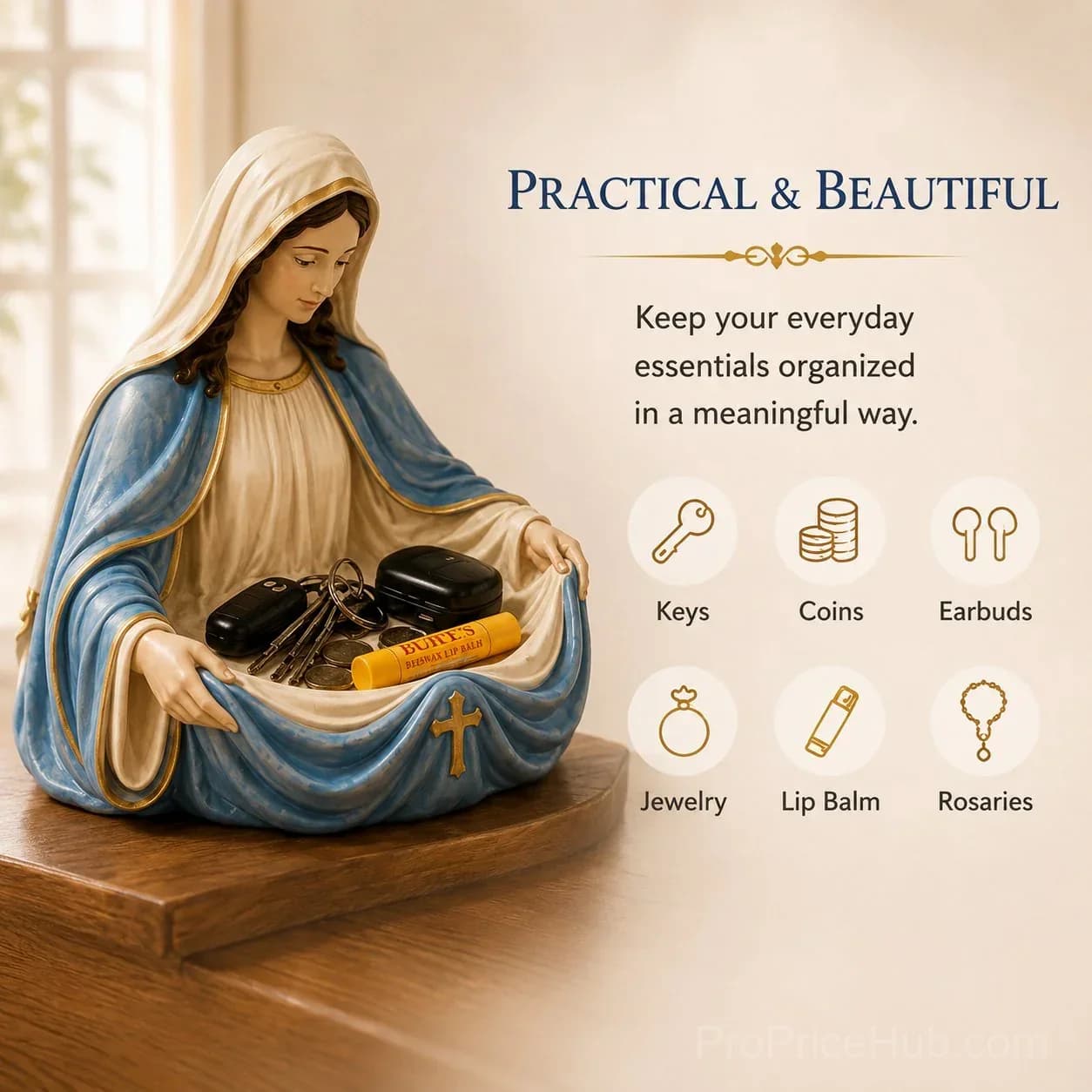 Handmade Virgin Mary Catch-All Bowl - Organizer - View 5