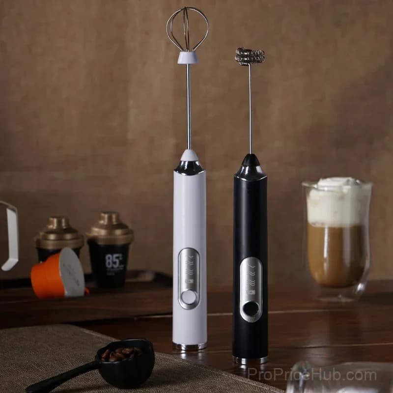 Rechargeable 3-Speed Handheld Milk Frother Wand for Drinks - View 14