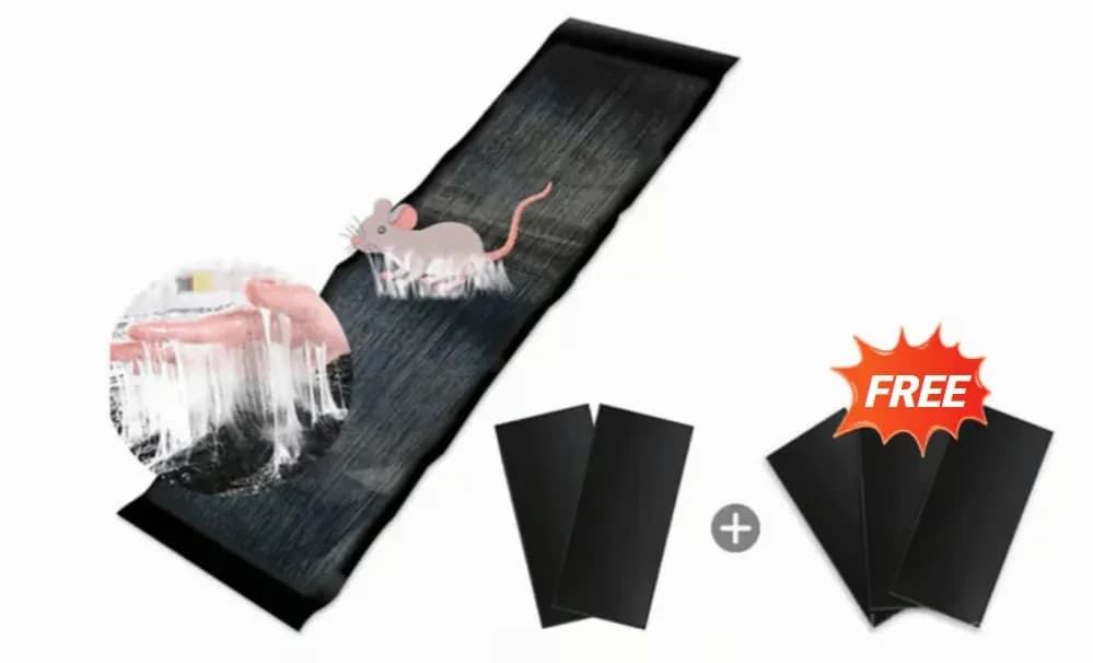 Non-Woven Sticky Mouse Trap Blanket, Black, 1.2m x 27cm, 2-Pack - View 9