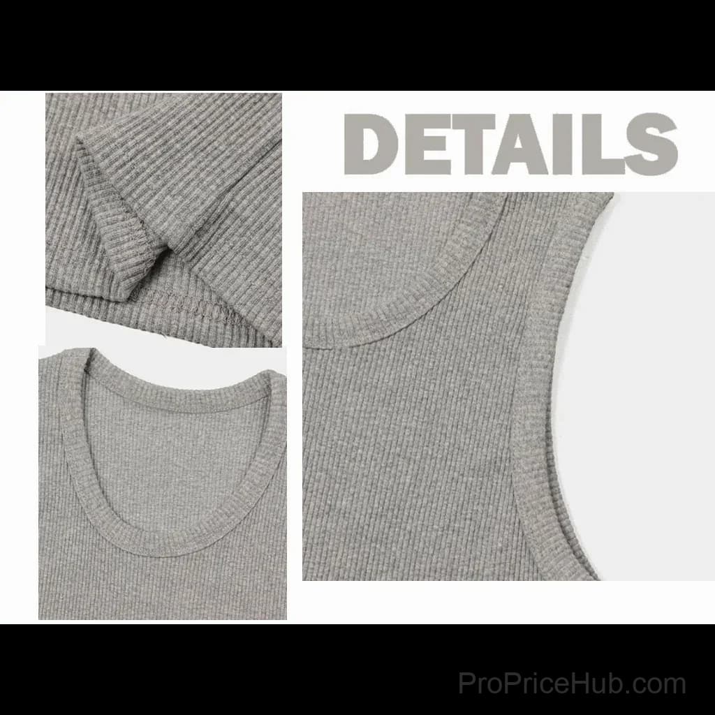 Men's Wide Strap Ribbed Activewear Tank Top - View 8