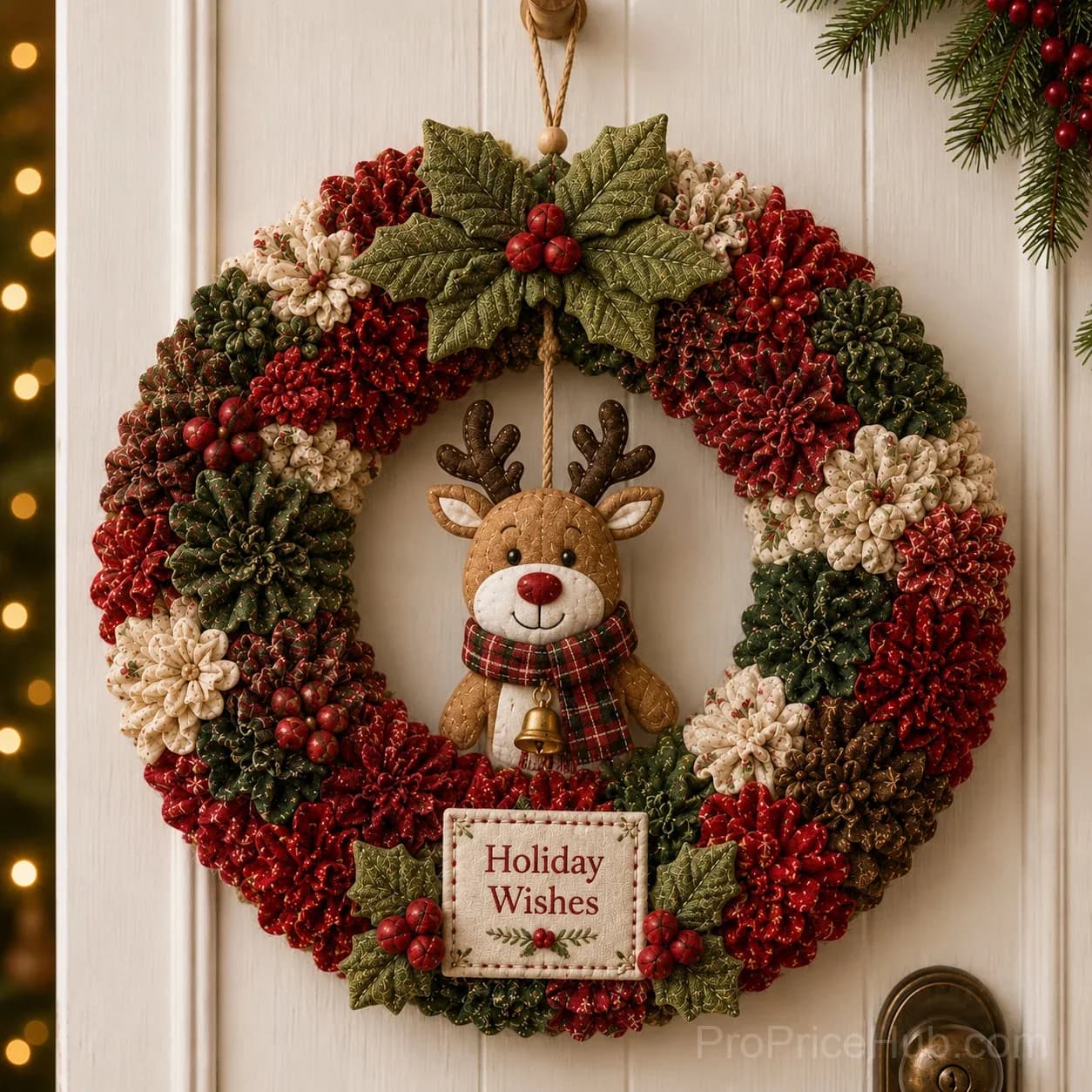 3D Fabric Poke Wreath DIY Kit for Home Decor - View 20
