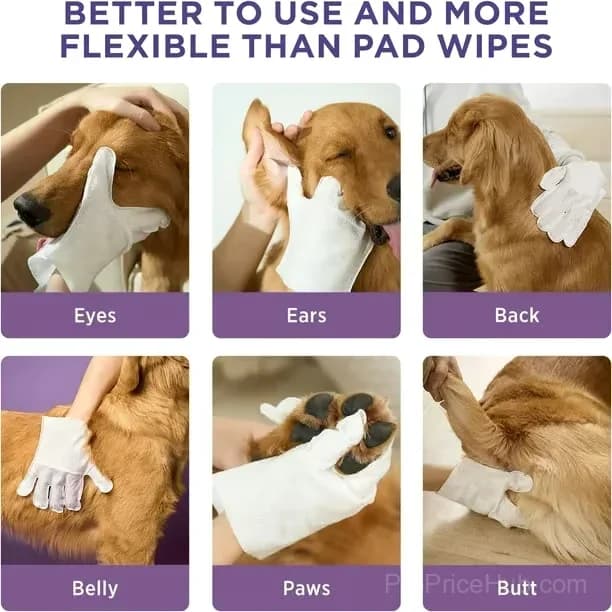 Deodorizing Pet Glove Wipes for Dogs, 6 Count - View 3