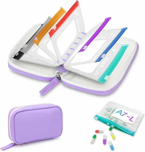 A8 Green Waterproof Pill Case Set, 7-14 Day Medication Organizer - View 14