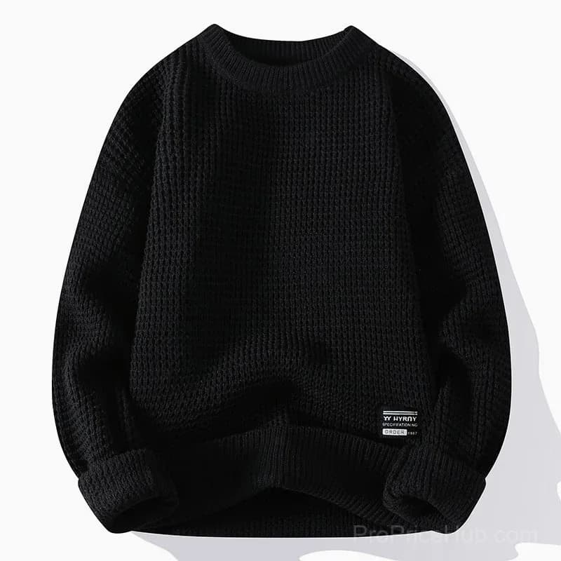 Men's Big & Tall Retro Crewneck Sweater - Thick Knit, Sizes M-3XL - View 4