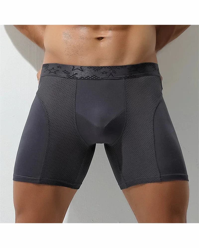 Men's Big & Tall Anti-Wear Long Leg Boxer Briefs (L-6XL) - View 12