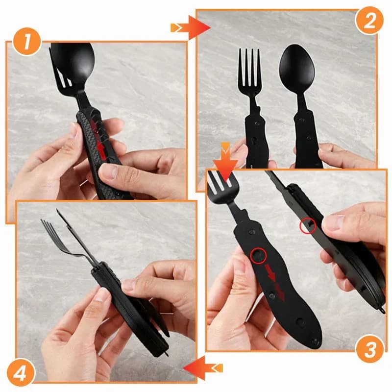 4-in-1 Outdoor Folding Multifunctional Tableware Set - View 4