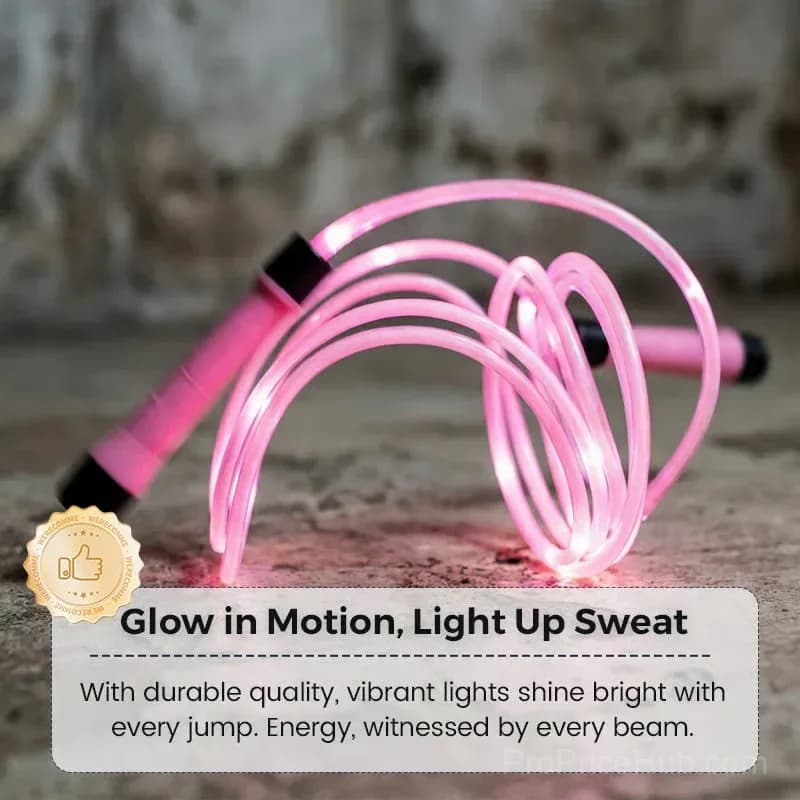 Kids LED Light-Up Jump Rope, Random Color, No Wrist Support - View 8