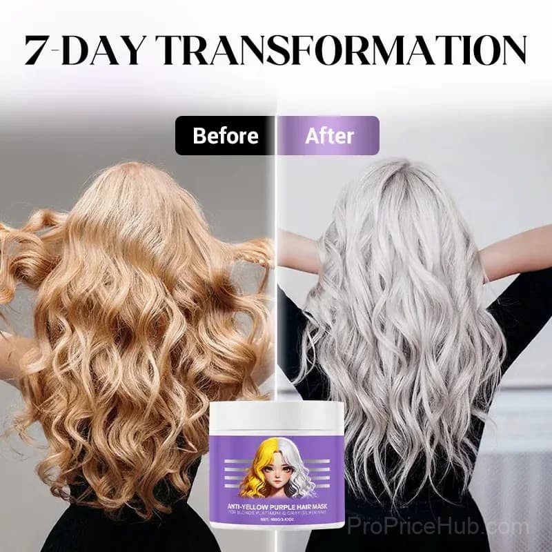 Anti-Yellowing Purple Hair Mask, 100g - View 5