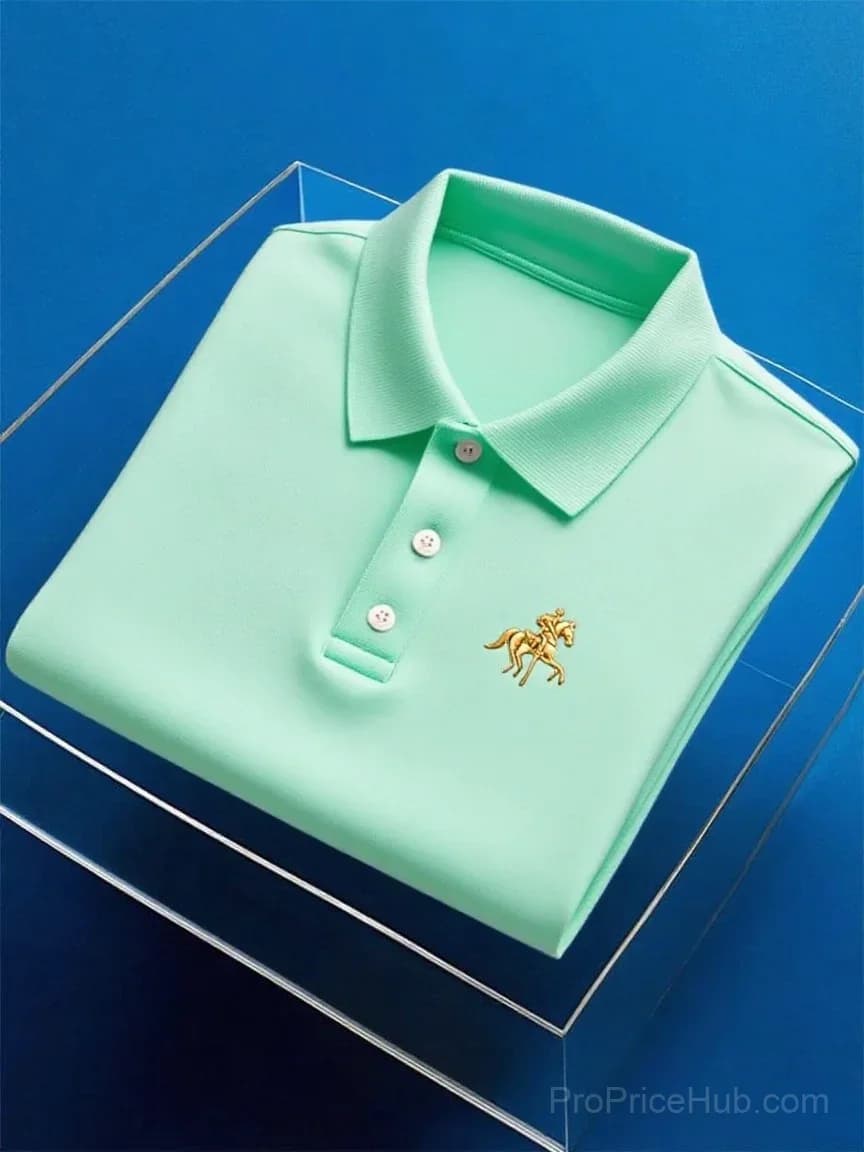 Men's Business Casual Button Short Sleeve Polo Shirt - View 8