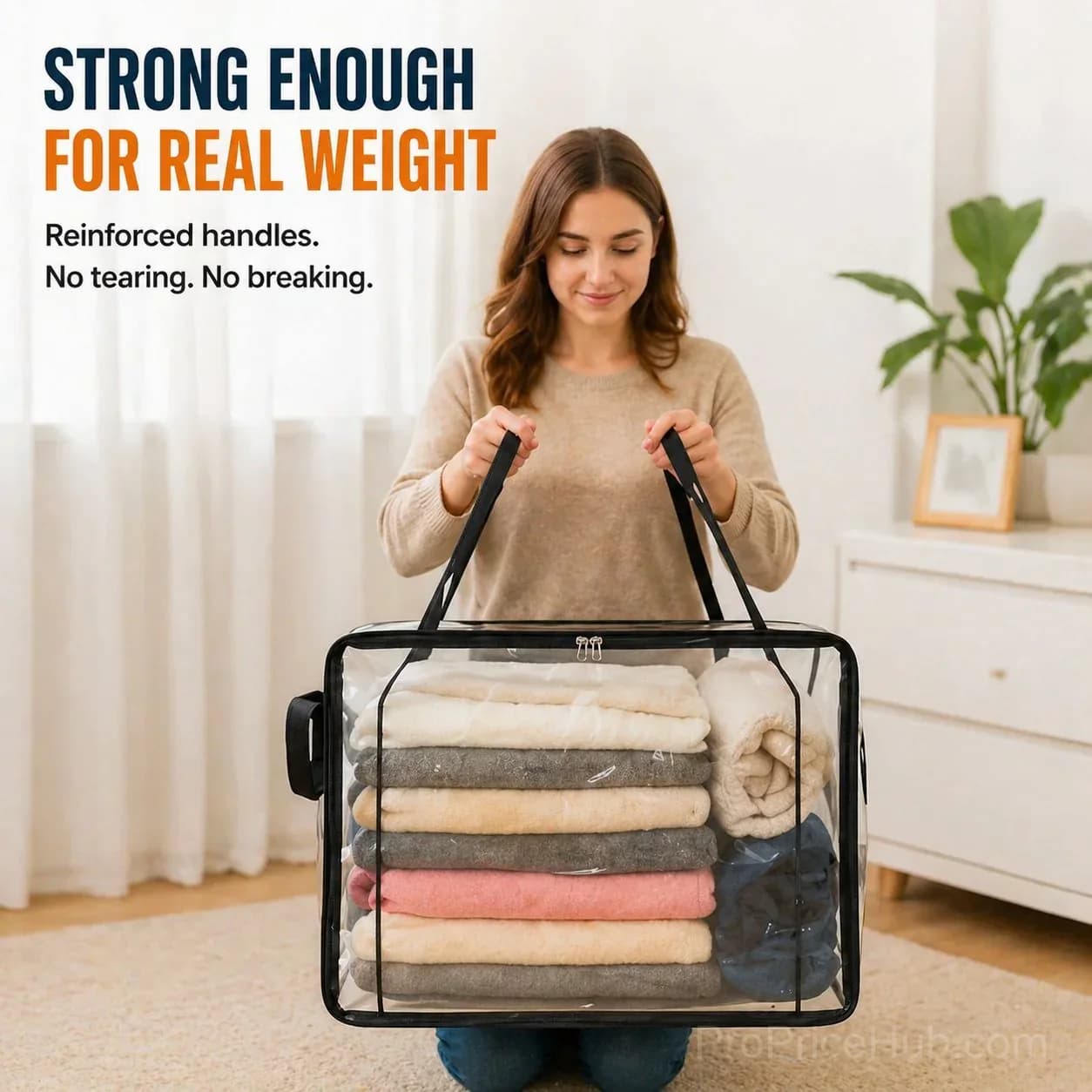 Large Heavy-Duty Thick Plastic Clear Storage Bags - View 7