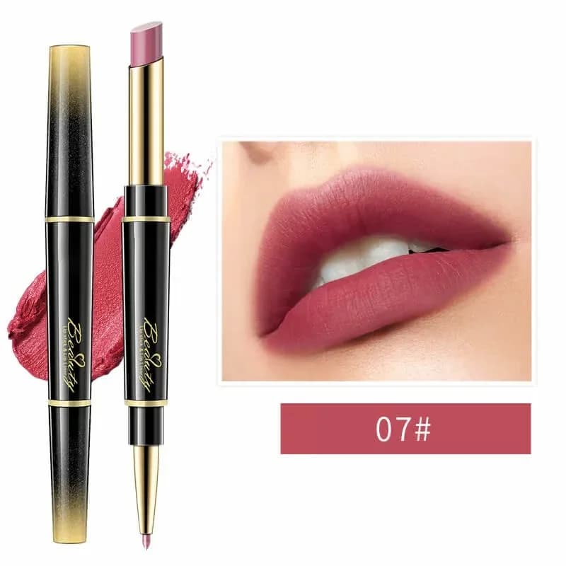 Double-Ended Matte Lip Liner & Lipstick – Waterproof, Non-Fading - View 13