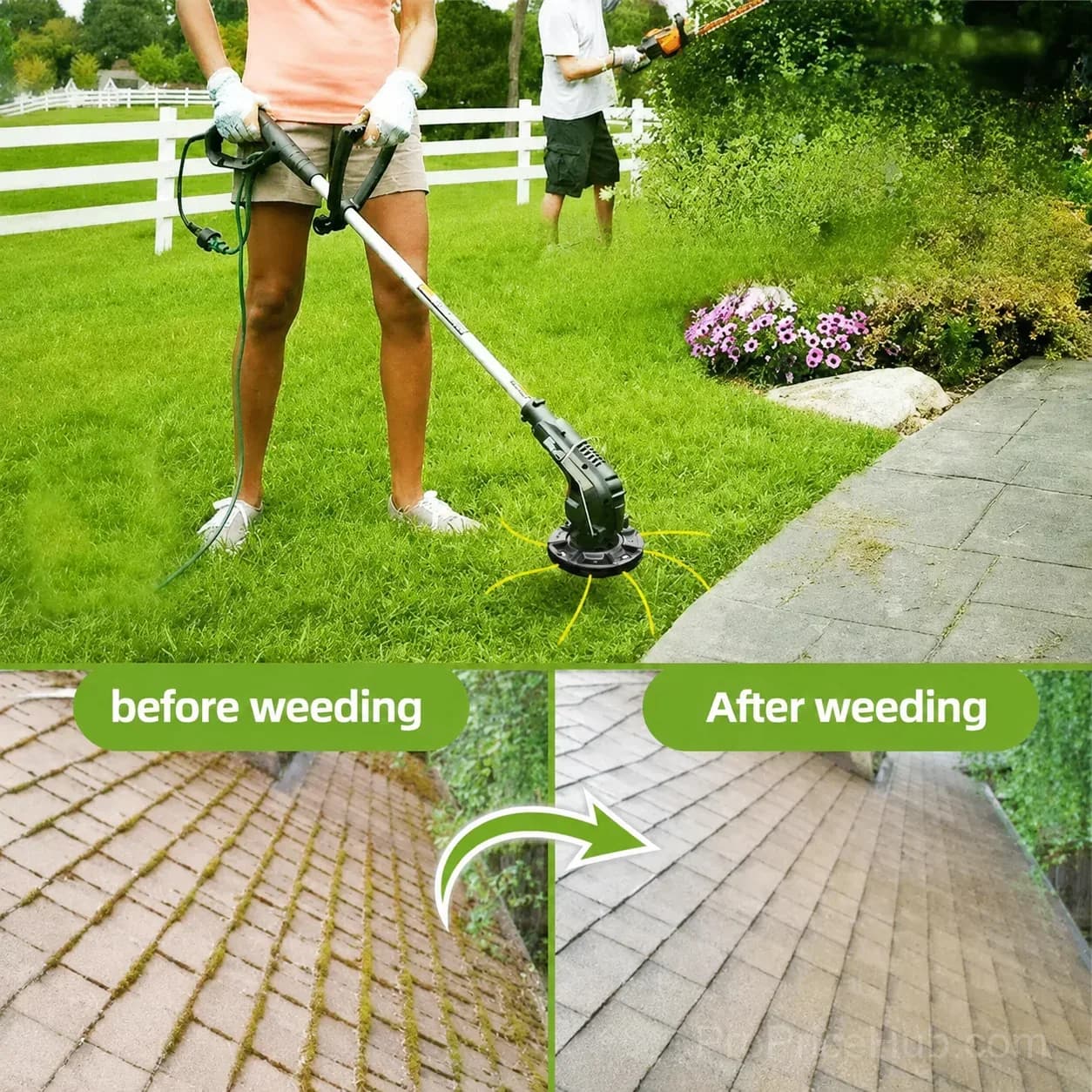Universal Steel Wire Trimmer Head, Heavy-Duty Weed Brush Cutter Replacement - View 5