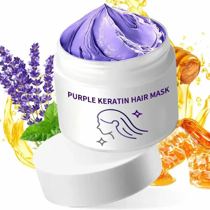 Purple Keratin Hair Mask for Blonde, Silver & Gray Hair, 100g - View 13