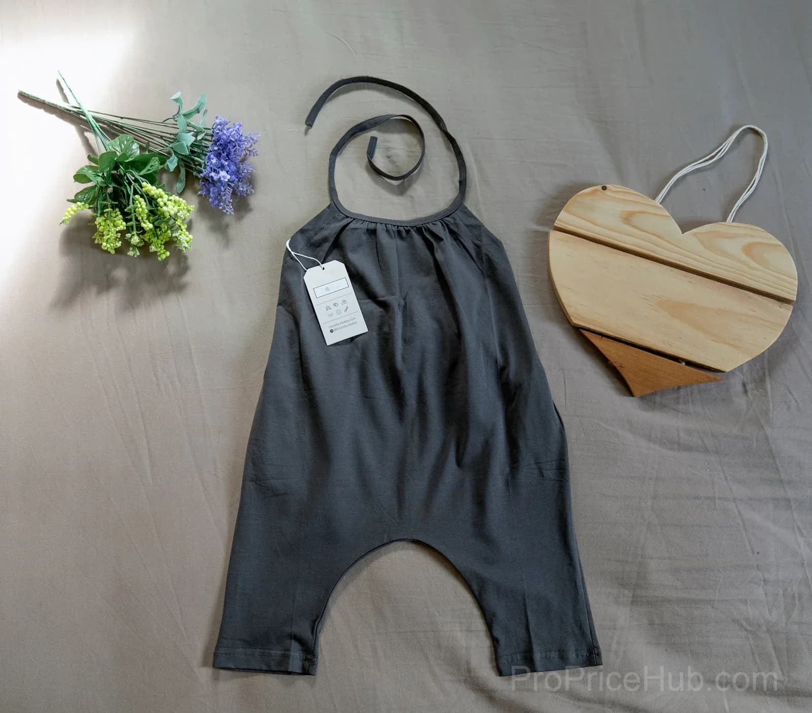 Cute Slouchy Backless Baby Jumpsuit, Gray, 12-18M (80cm) - View 8