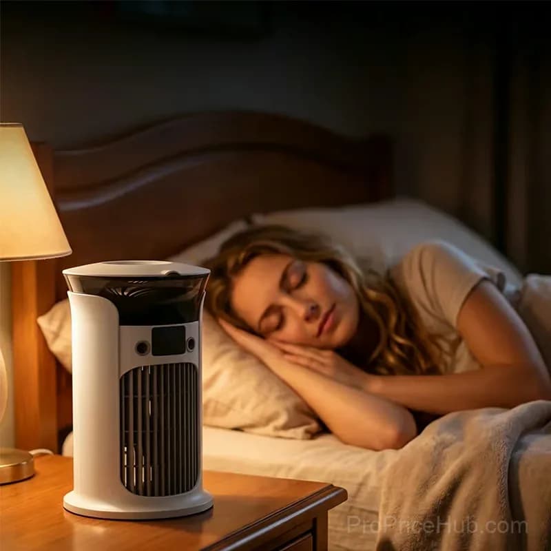 3-in-1 Desktop Air Cooler Fan for Personal Cooling, White - View 16