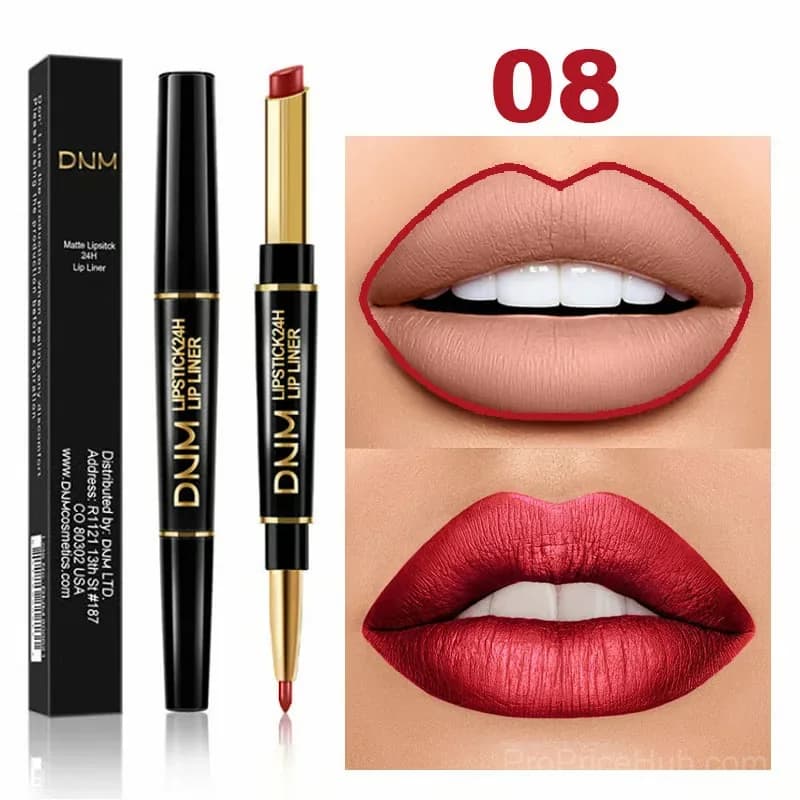 2-in-1 Waterproof Lipstick Lip Liner - #01 Sexy Red - View 14