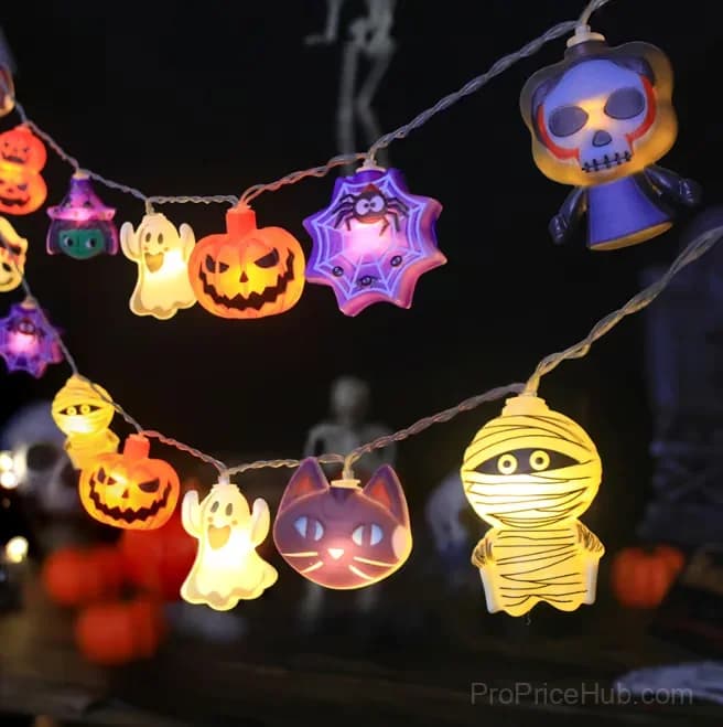 LED Halloween Black Cat String Lights, Battery, 1.5m 10 LEDs - View 10