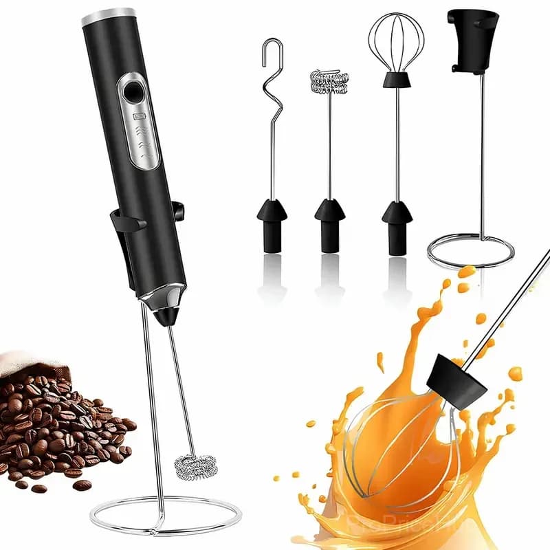 Rechargeable 3-Speed Handheld Milk Frother Wand for Drinks - View 18