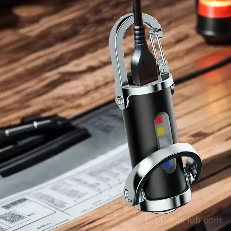 Rechargeable Mini Keychain Flashlight, 800 Lumens, 6 Modes - View 5