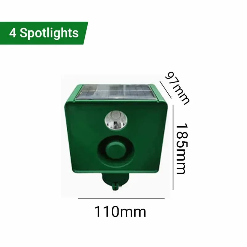 Solar Beast Repellent Warning Lights with Loud Alarm, 2 Spotlights - View 10