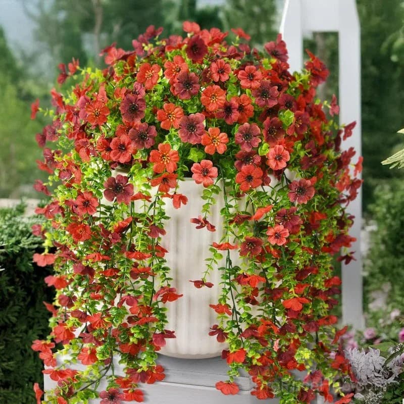 Outdoor Cascading Daisy & Eucalyptus Artificial Flowers, UV Resistant - View 16