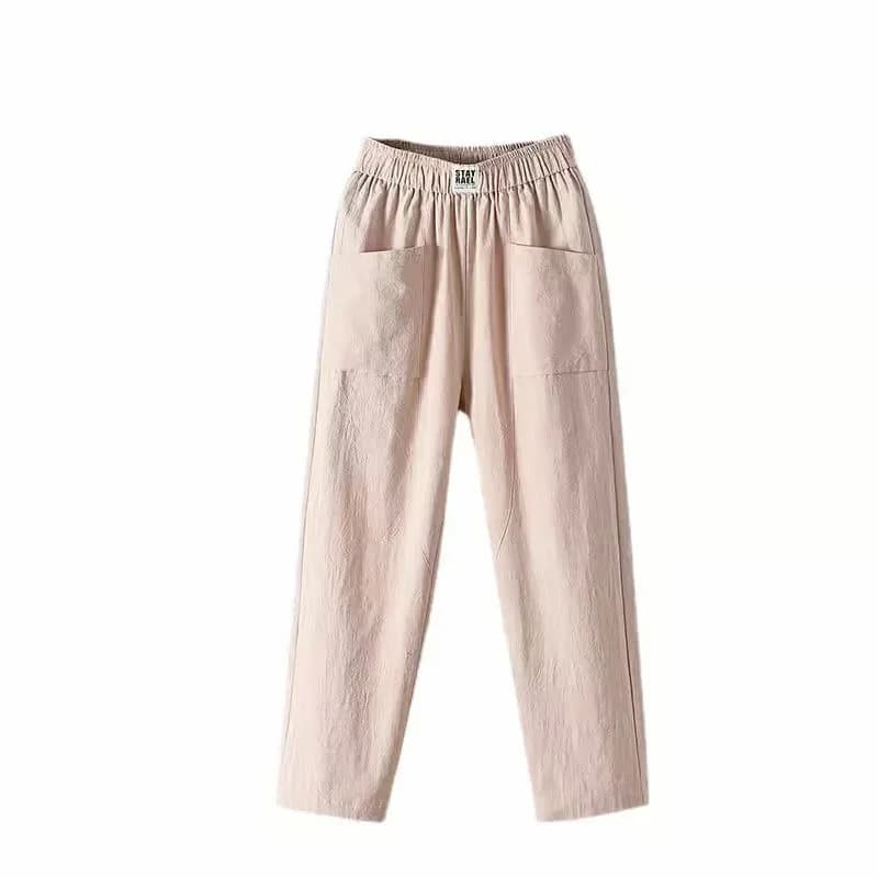 Women's Loose Fit Pants, White, Size S - View 6