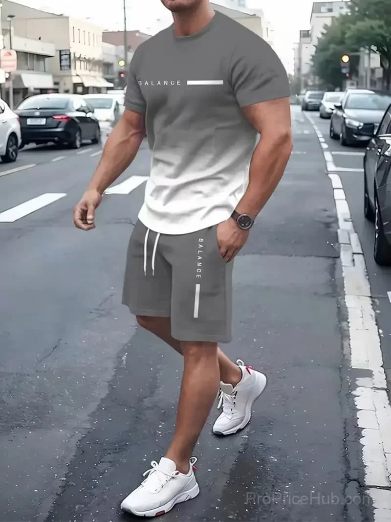 Men's Gradient Fitness 2-Piece Activewear Set - View 5