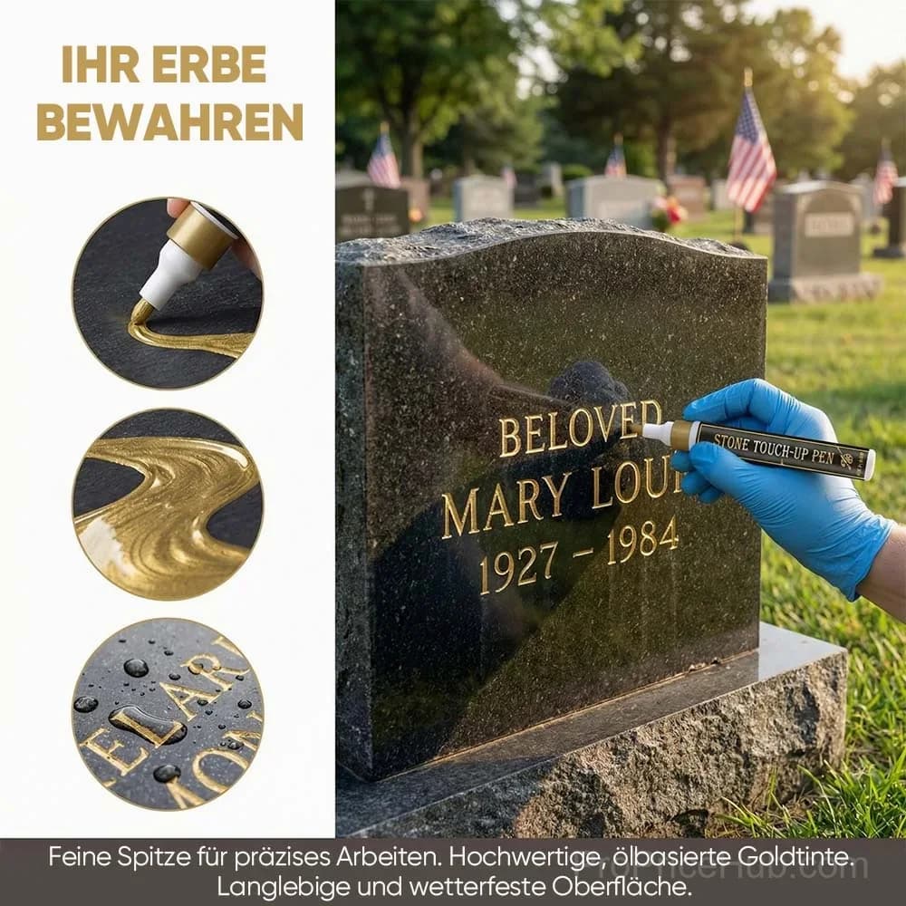 Gravestone Marker Pen for Restoring Faded Inscriptions - View 3